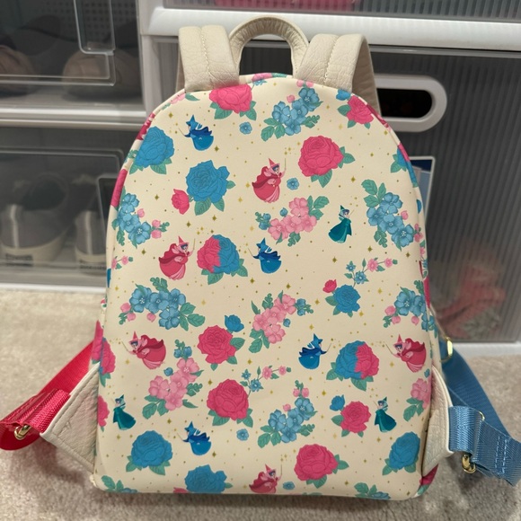Disney Sleeping Beauty Loungefly Fairy Godmothers Mini Backpack - Picture 9 of 9